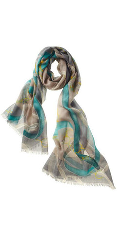 Cavello Featherweight Cashmere Scarf in Teal