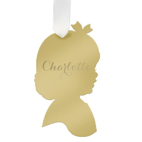 Personalized Girl Child Ornament- "Charlotte"