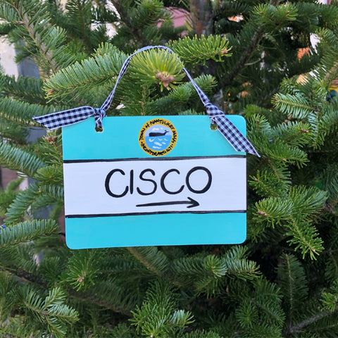 "Cisco" Nantucket Street Sign Ornament