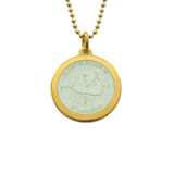 Medium Colby Davis Gold Nantucket Charm in White