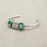 Cuff Bracelet with Entering Nantucket Charm Bead