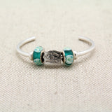 Cuff Bracelet with Entering Nantucket Charm Bead