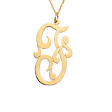 Swirly Initial Monogram Necklace by Jane Basch
