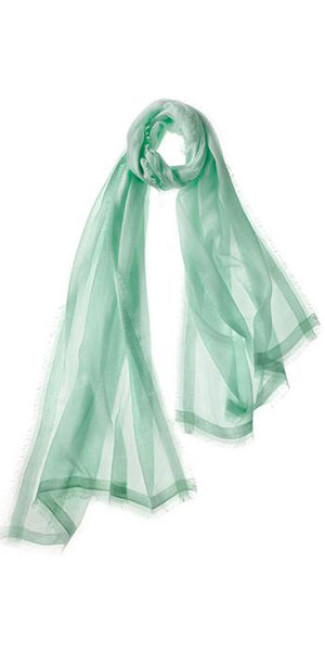 Finezza Featherweight Cashmere Scarf in Honeydew