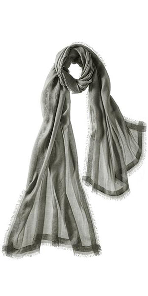 Finezza Featherweight Cashmere Scarf in Pewter