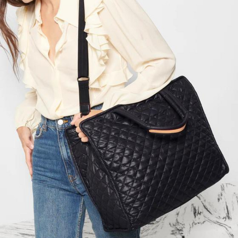 MZ Wallace Large Box Tote in Black