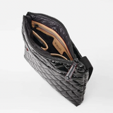 MZ Wallace Metro Flat Crossbody in Black Lacquer