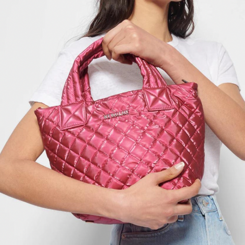 MZ Wallace Mini Metro Tote Deluxe in Peony Pearl