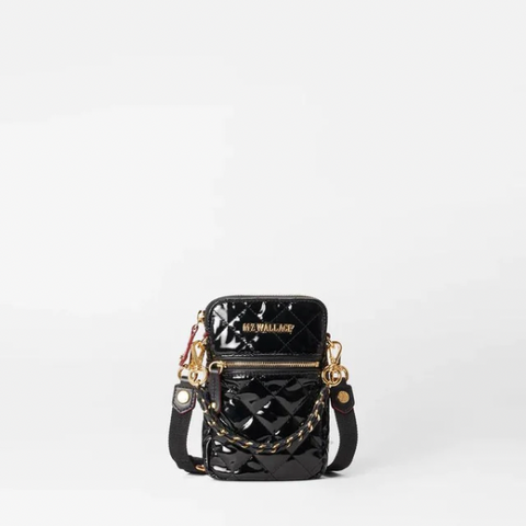 MZ Wallace Micro Crosby in Black Lacquer
