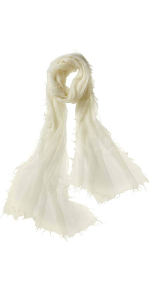 Alta Featherweight Cashmere Scarf in Oyster