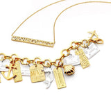 14kt Gold Vermeil Link Charm Bracelet