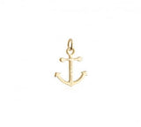 Nantucket Anchor Coordinates Bracelet Charm in Gold Vermeil
