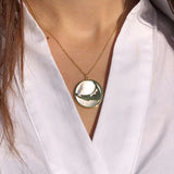 Gold Island Necklace with Mother of Pearl Back