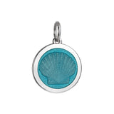 Medium Colby Davis Scallop Charm in Light Blue