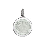 Medium Colby Davis Scallop Charm in White