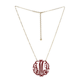 Acrylic Script Monogram Necklace by Moon and Lola