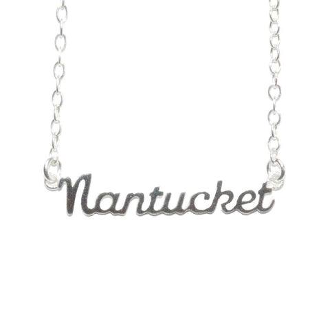 Nantucket Script Necklace