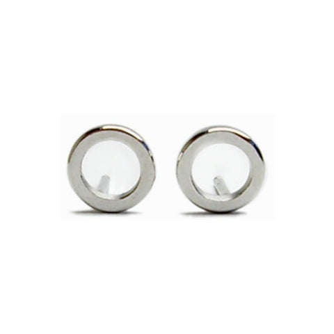 Open Circle Stud Earrings