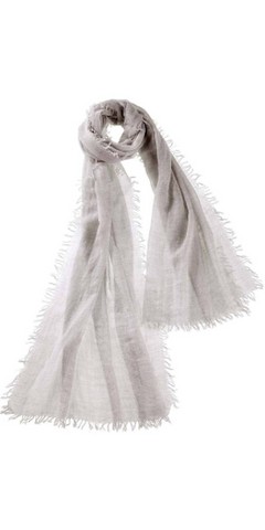 Alta Featherweight Cashmere Scarf in Pearl Melange