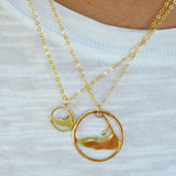 Medium Ring Around Nantucket Necklace in Gold by Skar Jewerly