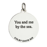 Medium Colby Davis Scallop Charm in French Blue