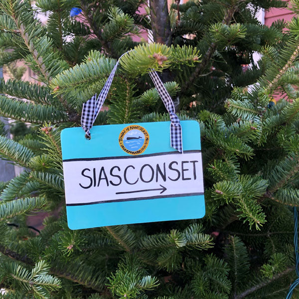 "Siasconset" Nantucket Street Sign Ornament