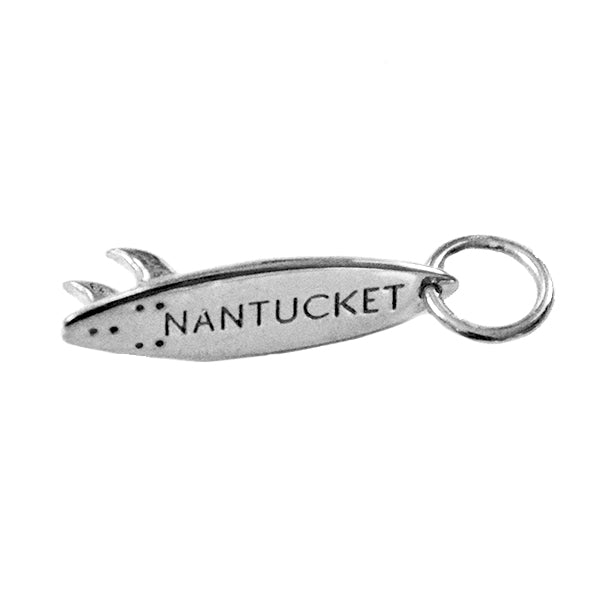 Nantucket Surfboard Bracelet Charm in Sterling Silver