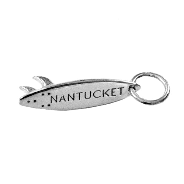 Nantucket Surfboard Charm in Sterling Silver by Jet Set Candy