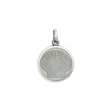 Small Colby Davis Scallop Charm in White