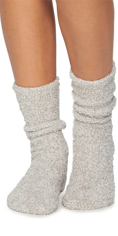 Barefoot Dreams Heathered Socks in Oyster