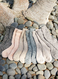 Barefoot Dreams Heathered Socks in Stone