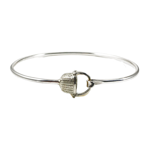 Sterling Silver Nantucket Basket Bangle Bracelet