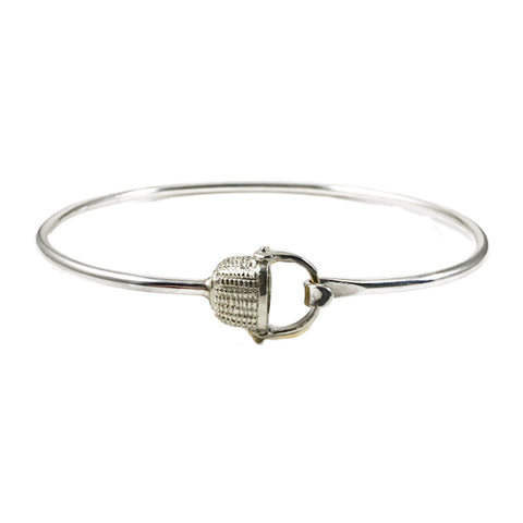 Sterling Silver Nantucket Basket Bangle Bracelet